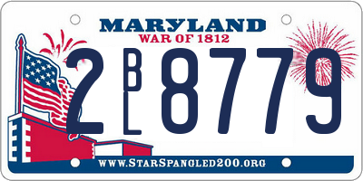 MD license plate 2BL8779