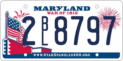 MD license plate 2BL8797