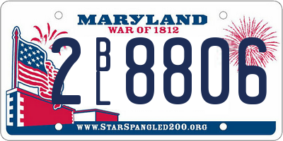 MD license plate 2BL8806