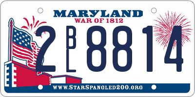 MD license plate 2BL8814