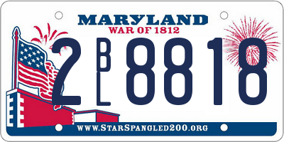 MD license plate 2BL8818