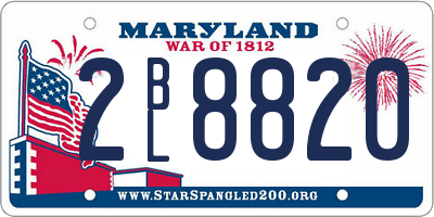 MD license plate 2BL8820