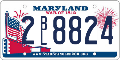 MD license plate 2BL8824