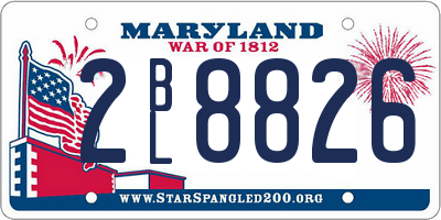 MD license plate 2BL8826