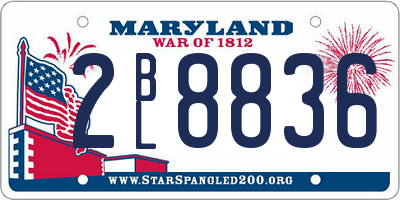 MD license plate 2BL8836