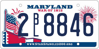 MD license plate 2BL8846