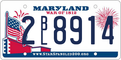 MD license plate 2BL8914