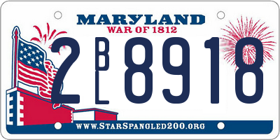 MD license plate 2BL8918