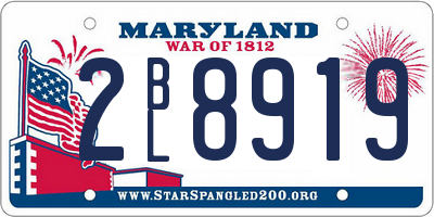 MD license plate 2BL8919