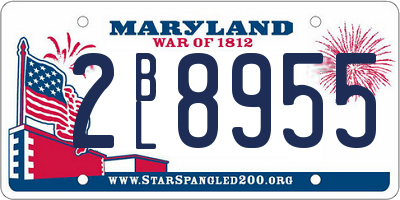 MD license plate 2BL8955