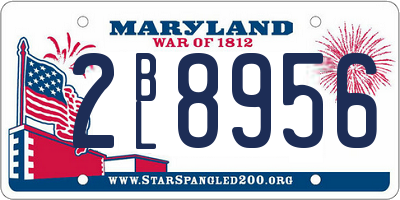 MD license plate 2BL8956