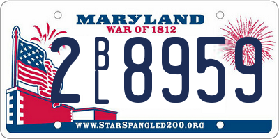 MD license plate 2BL8959