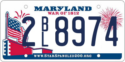 MD license plate 2BL8974