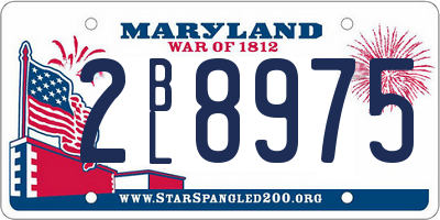 MD license plate 2BL8975