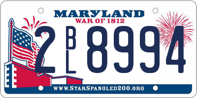 MD license plate 2BL8994