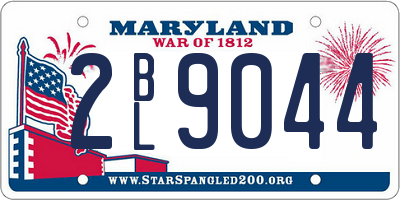 MD license plate 2BL9044