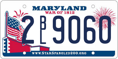MD license plate 2BL9060