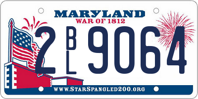 MD license plate 2BL9064