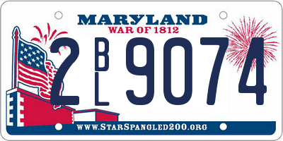 MD license plate 2BL9074