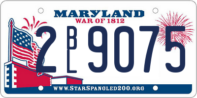 MD license plate 2BL9075