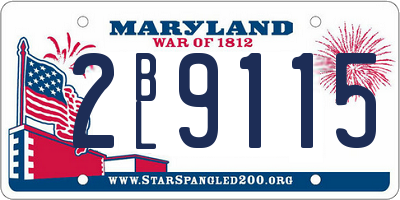 MD license plate 2BL9115