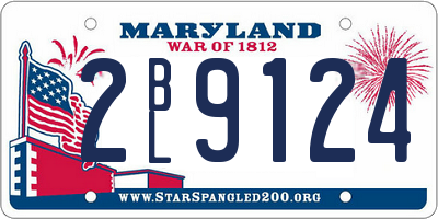 MD license plate 2BL9124