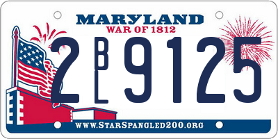 MD license plate 2BL9125
