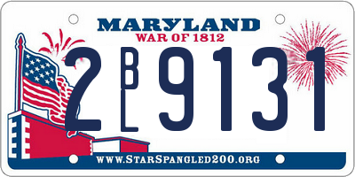 MD license plate 2BL9131