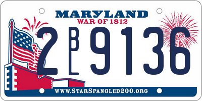 MD license plate 2BL9136