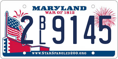 MD license plate 2BL9145