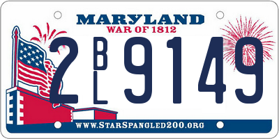 MD license plate 2BL9149