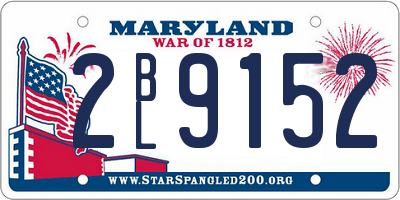 MD license plate 2BL9152