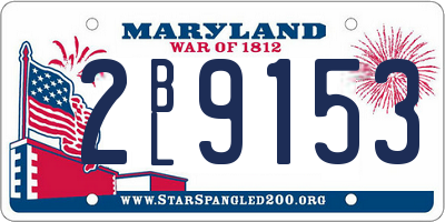 MD license plate 2BL9153