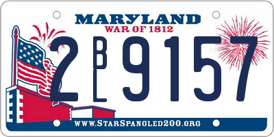 MD license plate 2BL9157