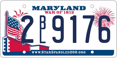 MD license plate 2BL9176