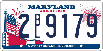 MD license plate 2BL9179