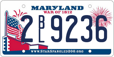 MD license plate 2BL9236