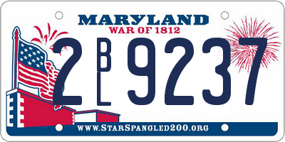 MD license plate 2BL9237