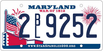 MD license plate 2BL9252