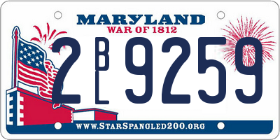 MD license plate 2BL9259