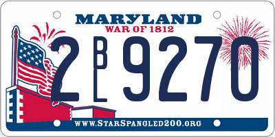 MD license plate 2BL9270
