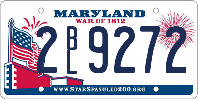 MD license plate 2BL9272