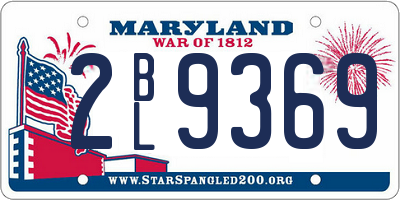 MD license plate 2BL9369