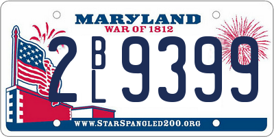 MD license plate 2BL9399