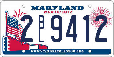 MD license plate 2BL9412