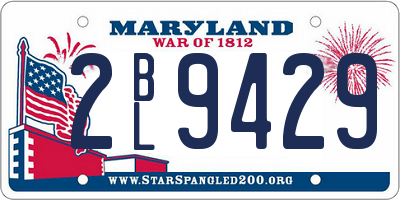 MD license plate 2BL9429