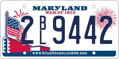 MD license plate 2BL9442