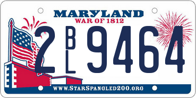 MD license plate 2BL9464