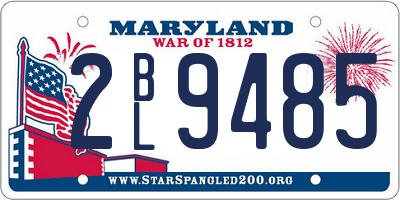 MD license plate 2BL9485