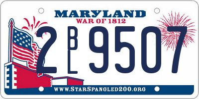 MD license plate 2BL9507